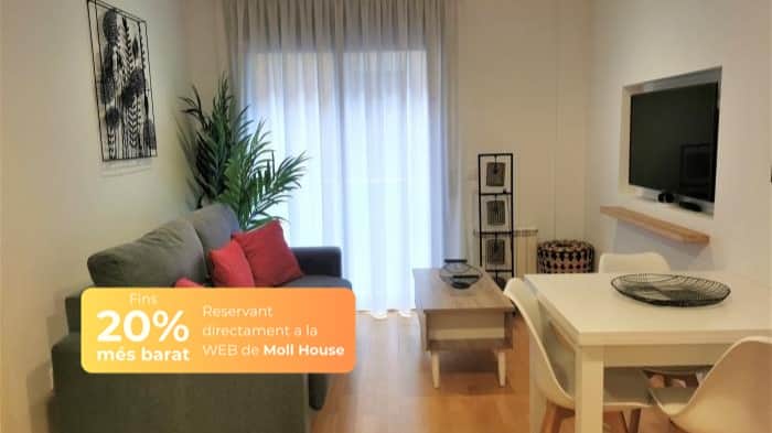Modern apartment in Girona city center with patio, 2 bedrooms, Wi-Fi